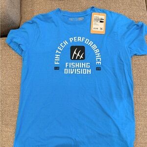 Fintech Performance Blue Fishing Tee